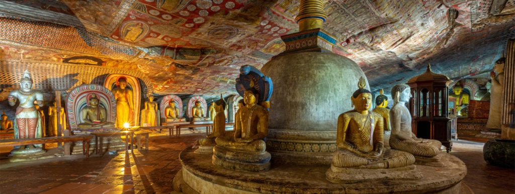 Dambulla historical cave temple in Sri Lanka